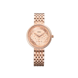 Orzu Watches - ORZU Multifunction Rose Gold Dial Women's Watch