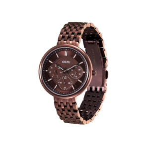 Orzu Watches - ORZU Multifunction Rose Gold Dial Women's Watch