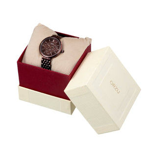 Orzu Watches - ORZU Multifunction Rose Gold Dial Women's Watch