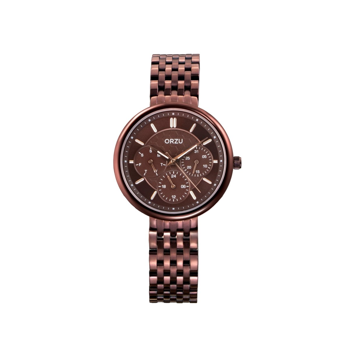 Orzu Watches - ORZU Multifunction Rose Gold Dial Women's Watch