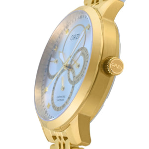 Orzu Watches - ORZU Multifunction Silver Dial Men's Watch