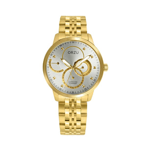 Orzu Watches - ORZU Multifunction Silver Dial Men's Watch