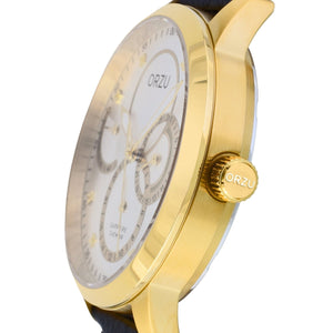 Orzu Watches - ORZU Multifunction Silver Dial Men's Watch