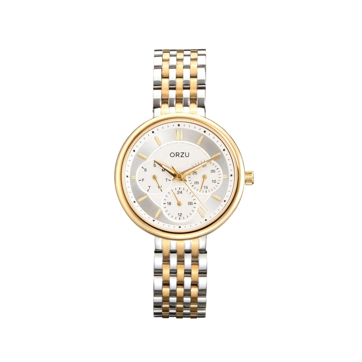 Orzu Watches - ORZU Multifunction Silver Dial Women's Watch