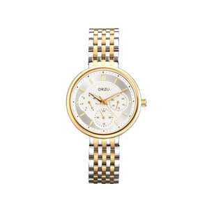 Orzu Watches - ORZU Multifunction Silver Dial Women's Watch