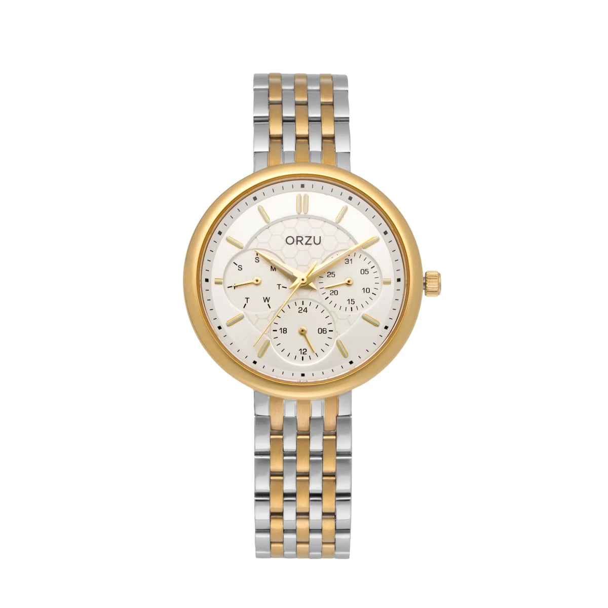 Orzu Watches - ORZU Multifunction Silver Dial Women's Watch