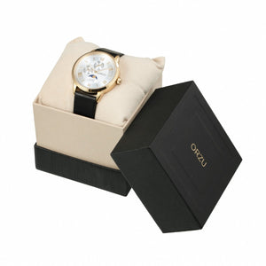 Orzu Watches - Silver Multifunction - Interchangeable Leather Strap