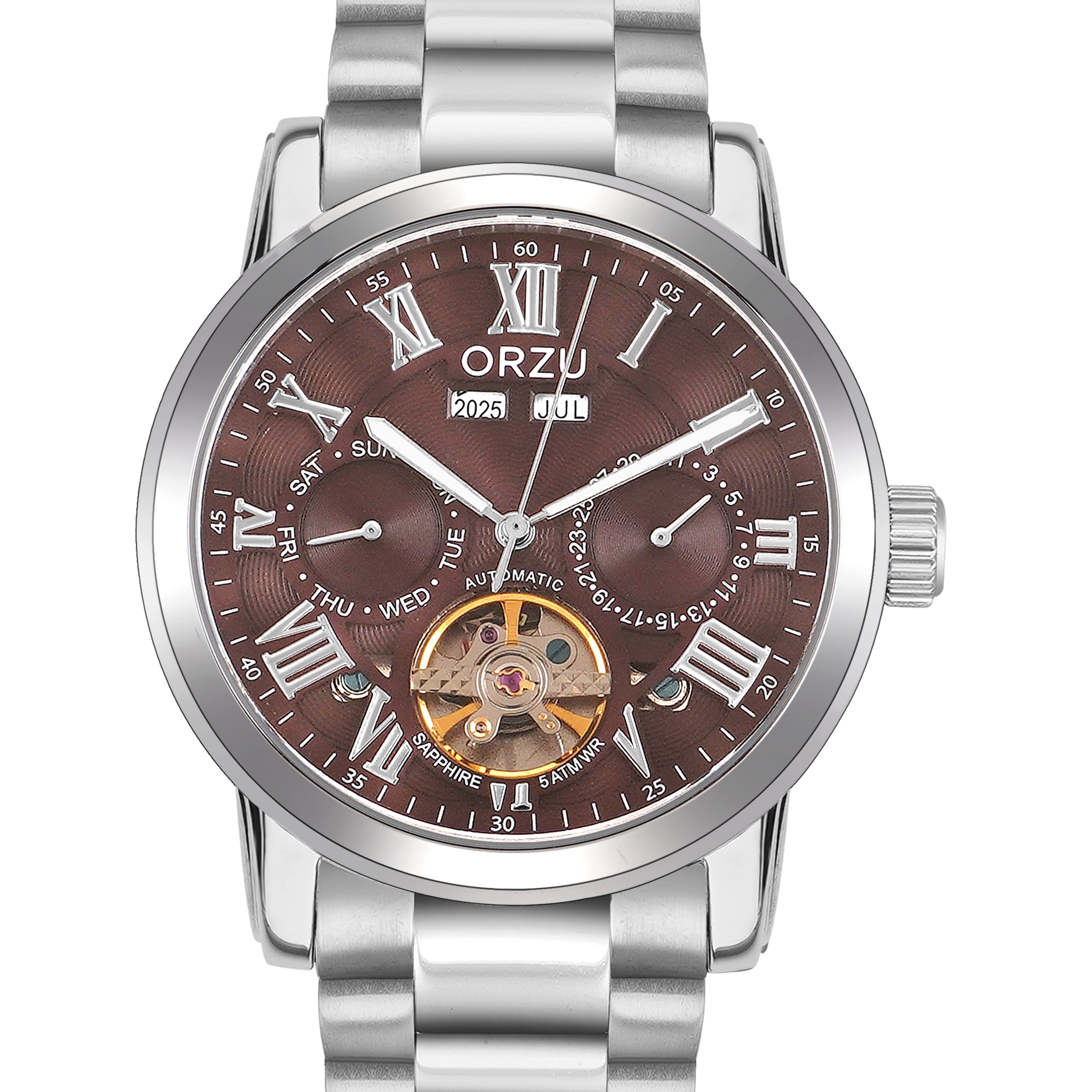 ORZU Automatic Brown Dial Men's Watch