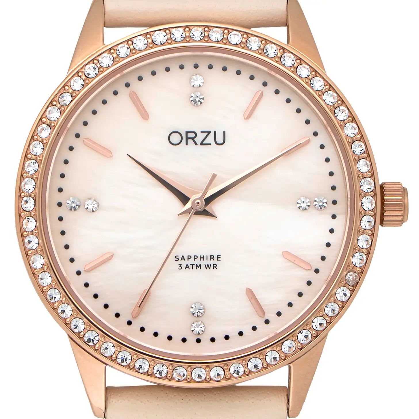 ORZU Analog White Dial Women's Watch
