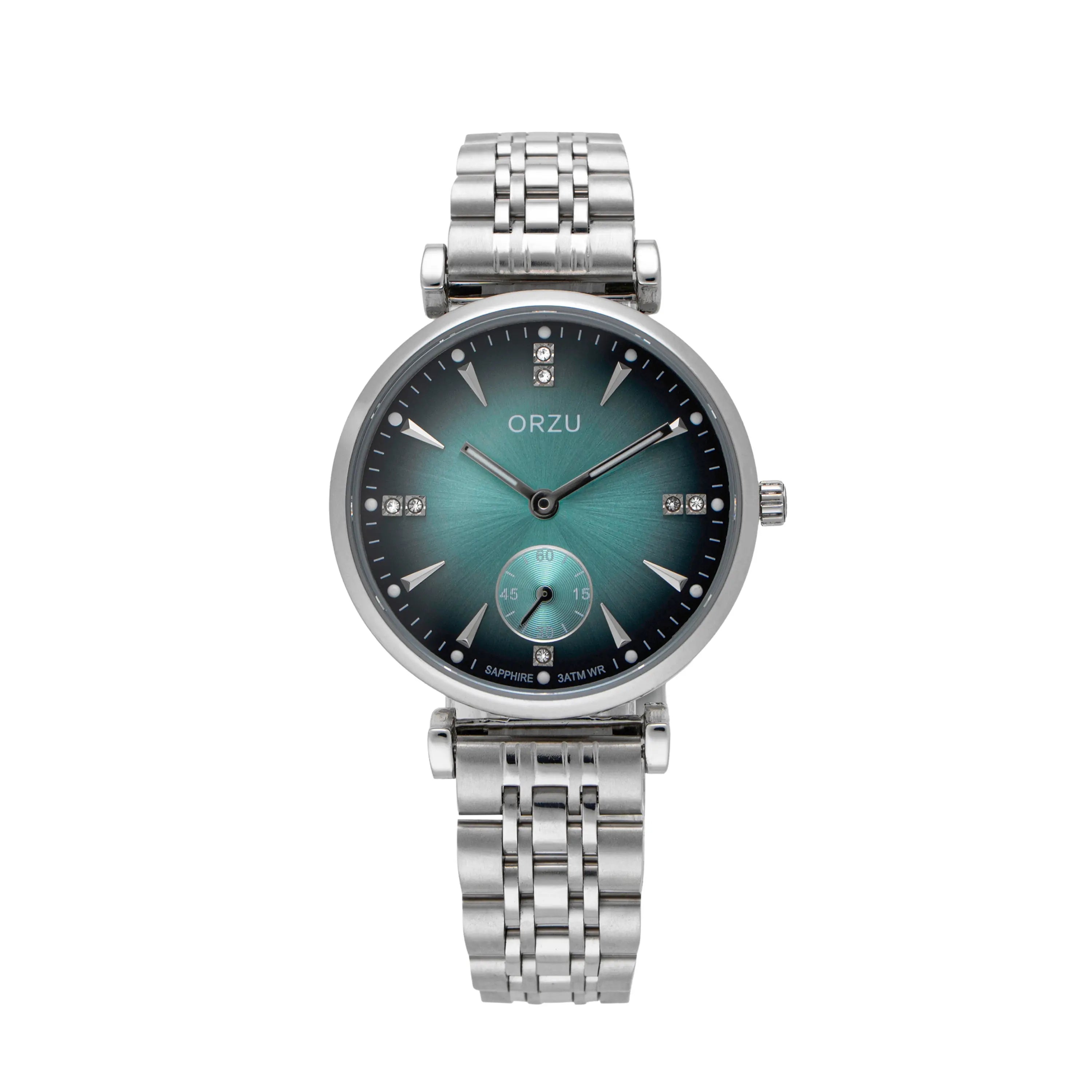ORZU Analog Off Set Blue Dial Women's Watch
