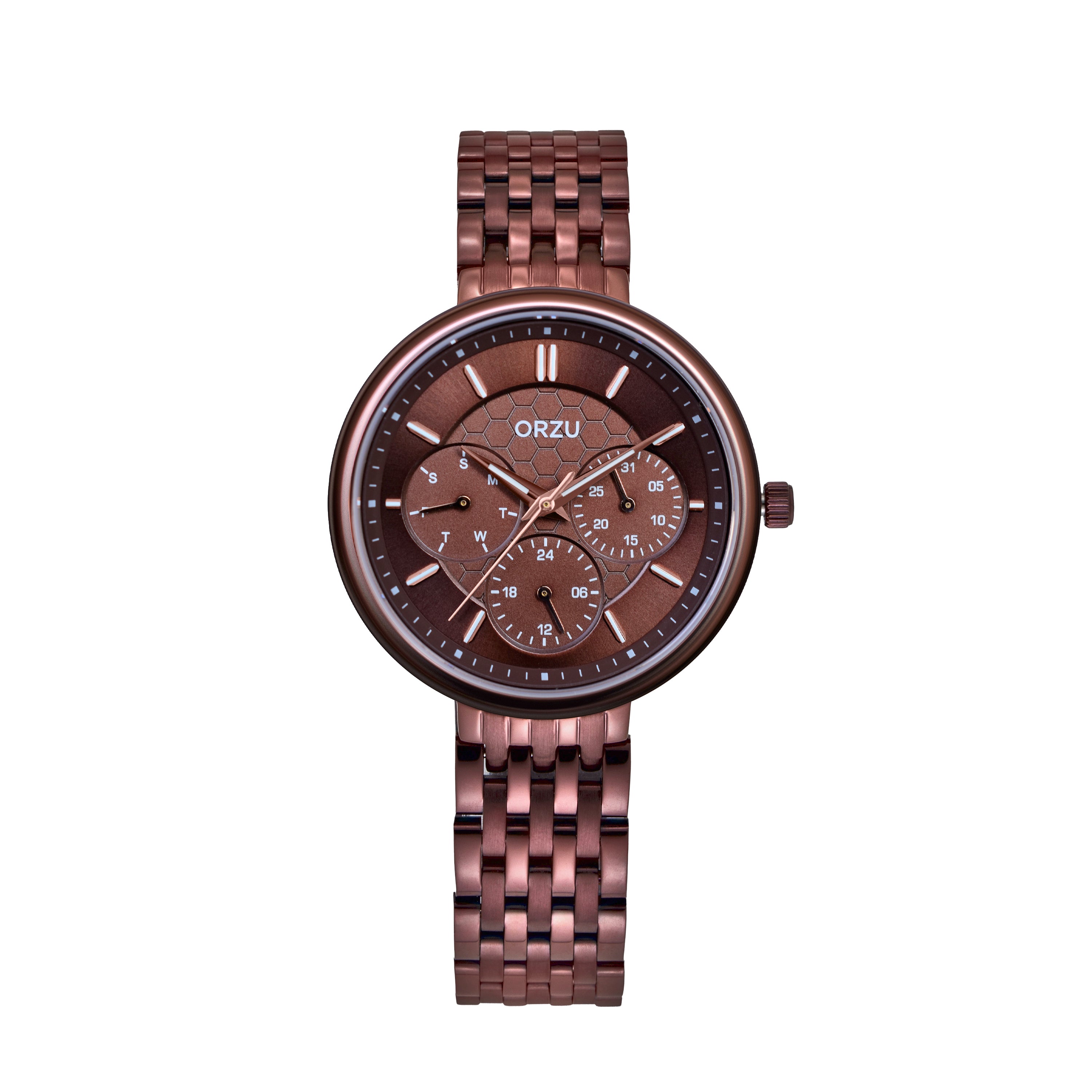 ORZU Multifunction Rose Gold Dial Women's Watch