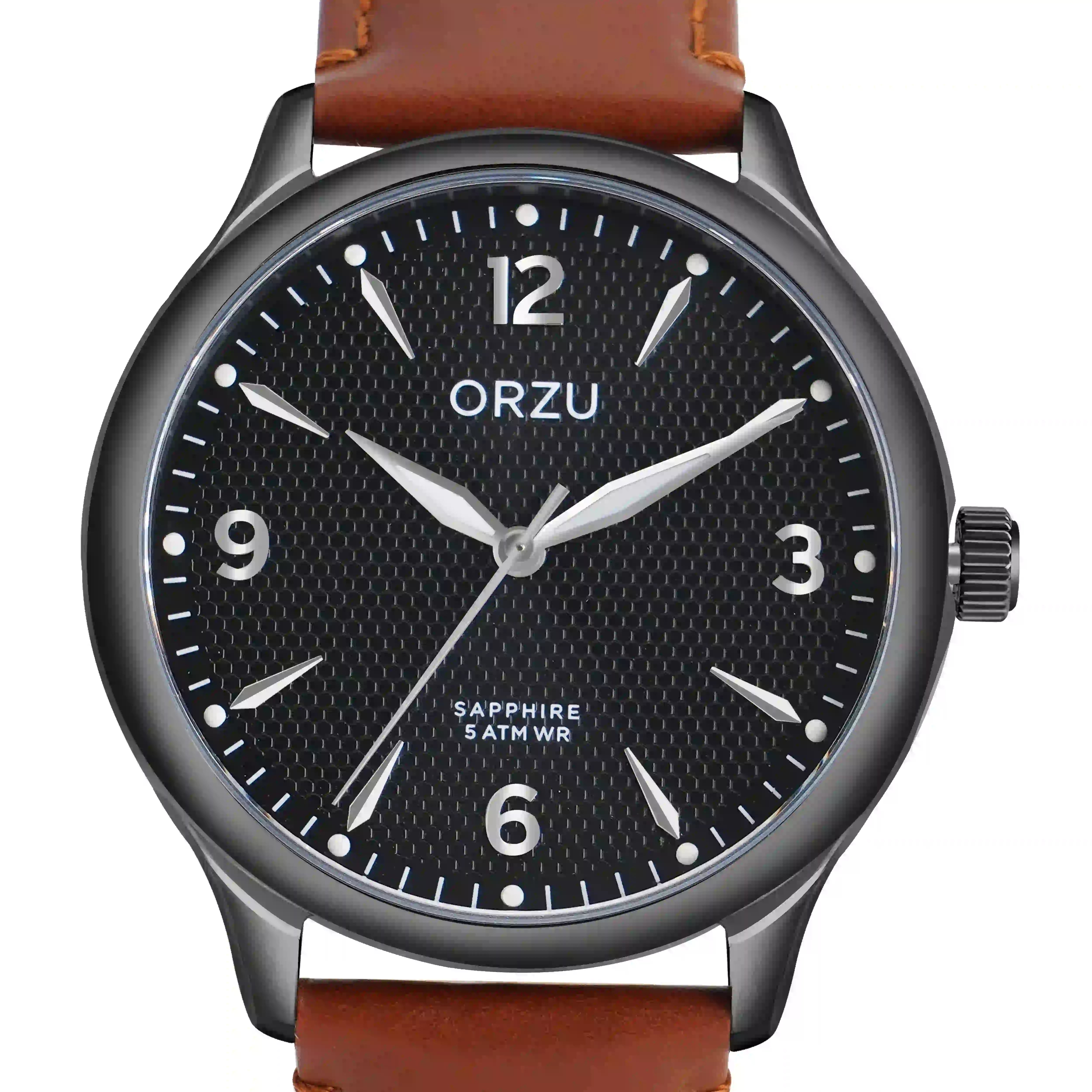 ORZU Analog Black Dial Men's Watch