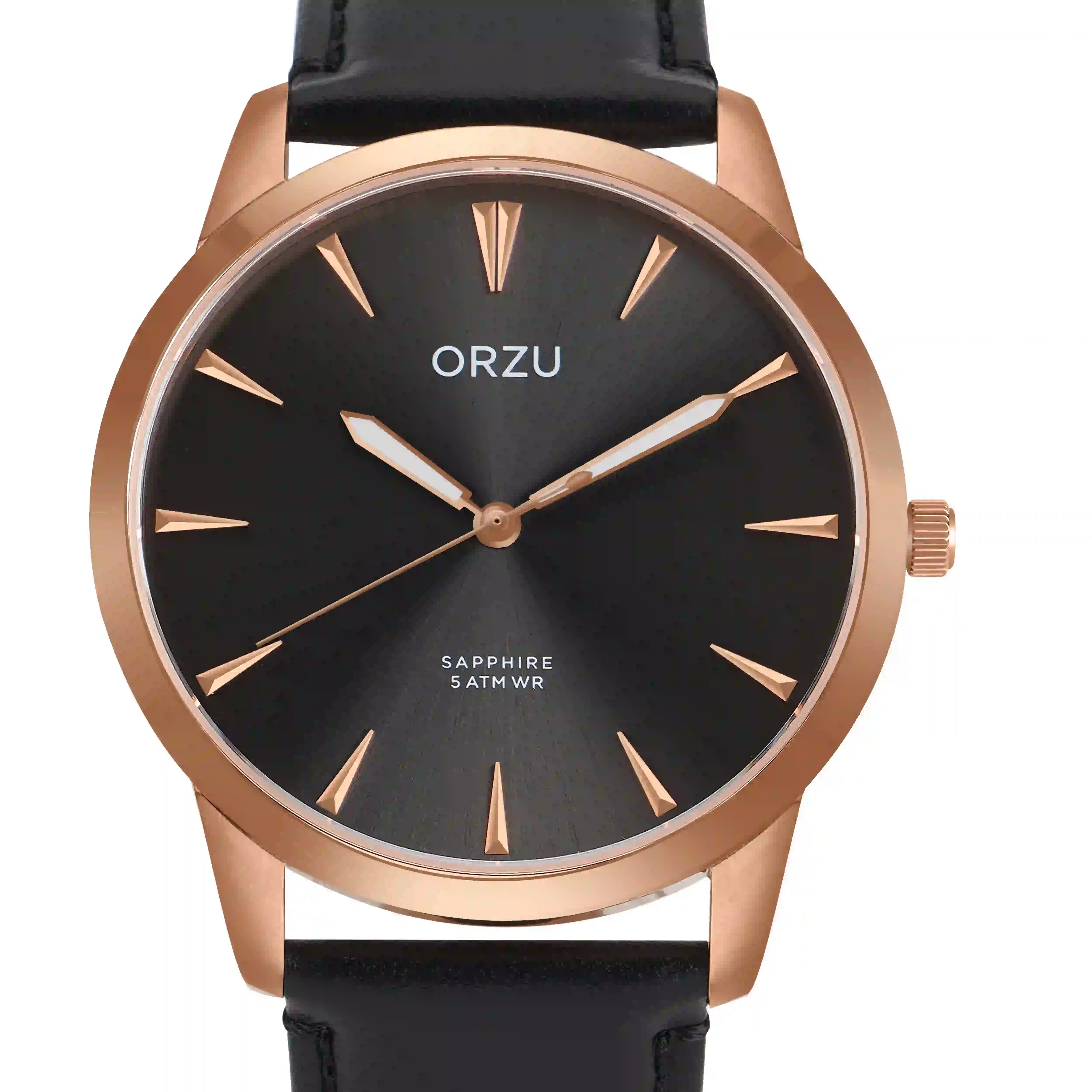 ORZU Analog Black Dial Men's Watch