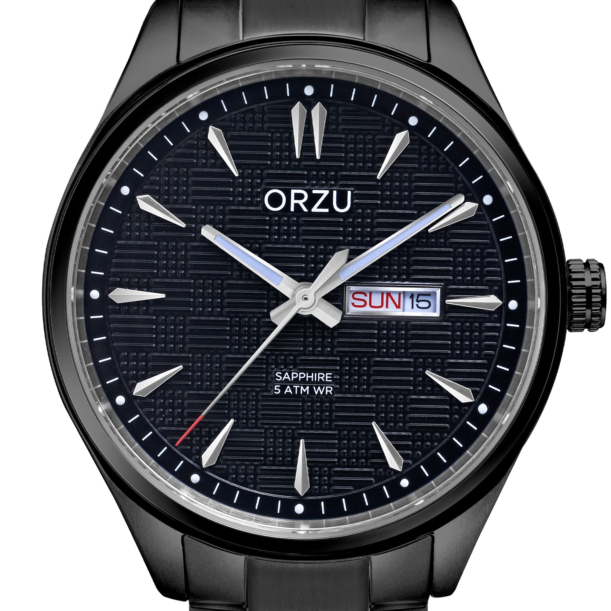 ORZU Analog Day Date Black Dial Men's Watch