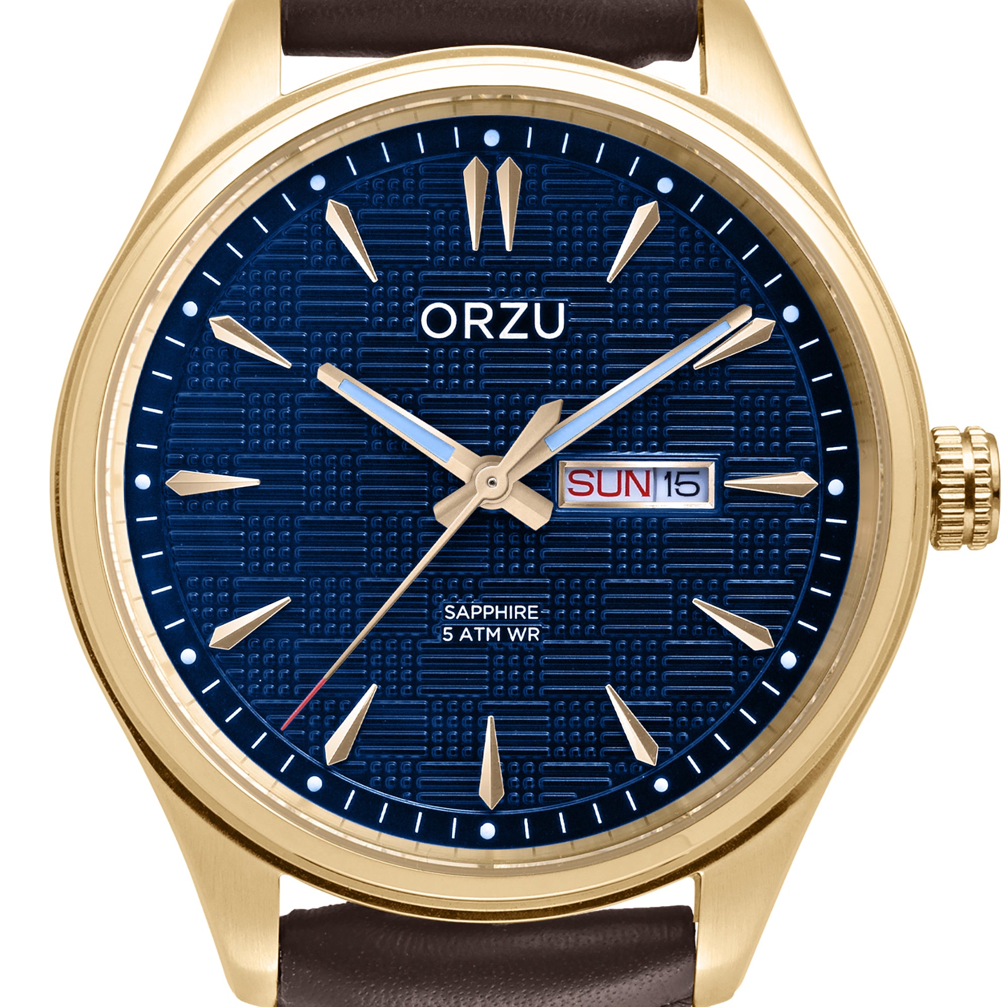 ORZU Analog Day Date Blue Dial Men's Watch