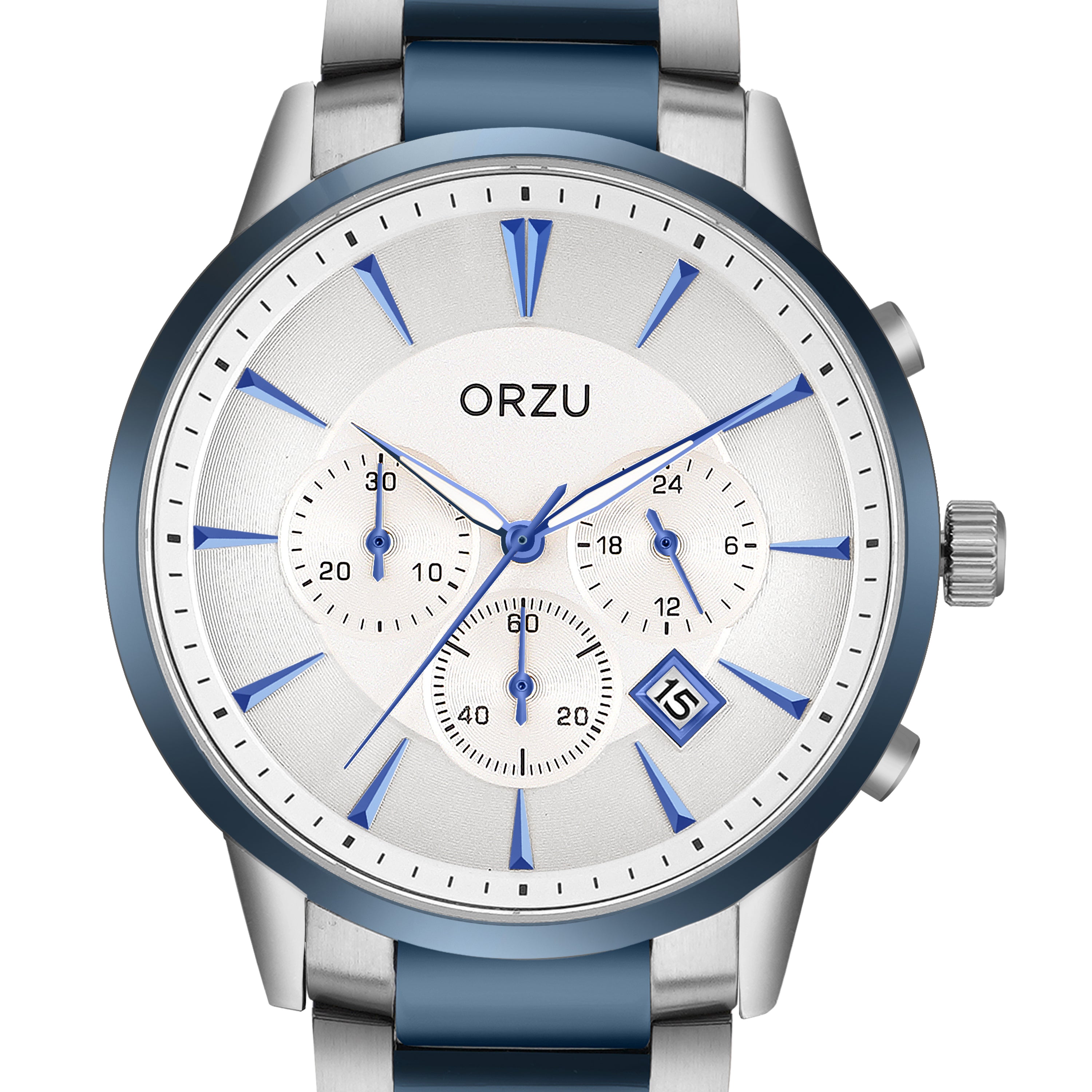 ORZU Chronograph Silver Dial Men's Watch