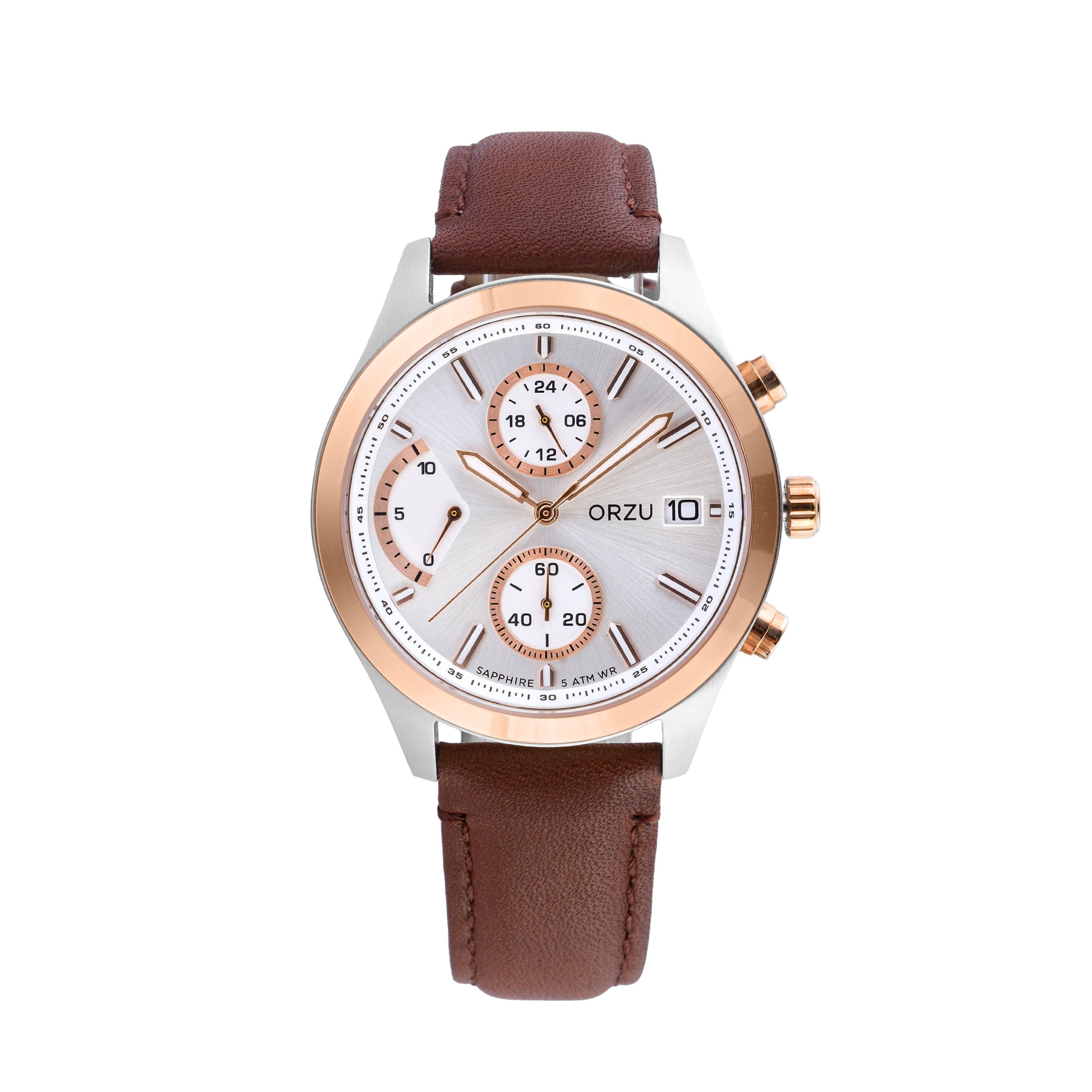 ORZU Chronograph Silver Dial Men's Watch