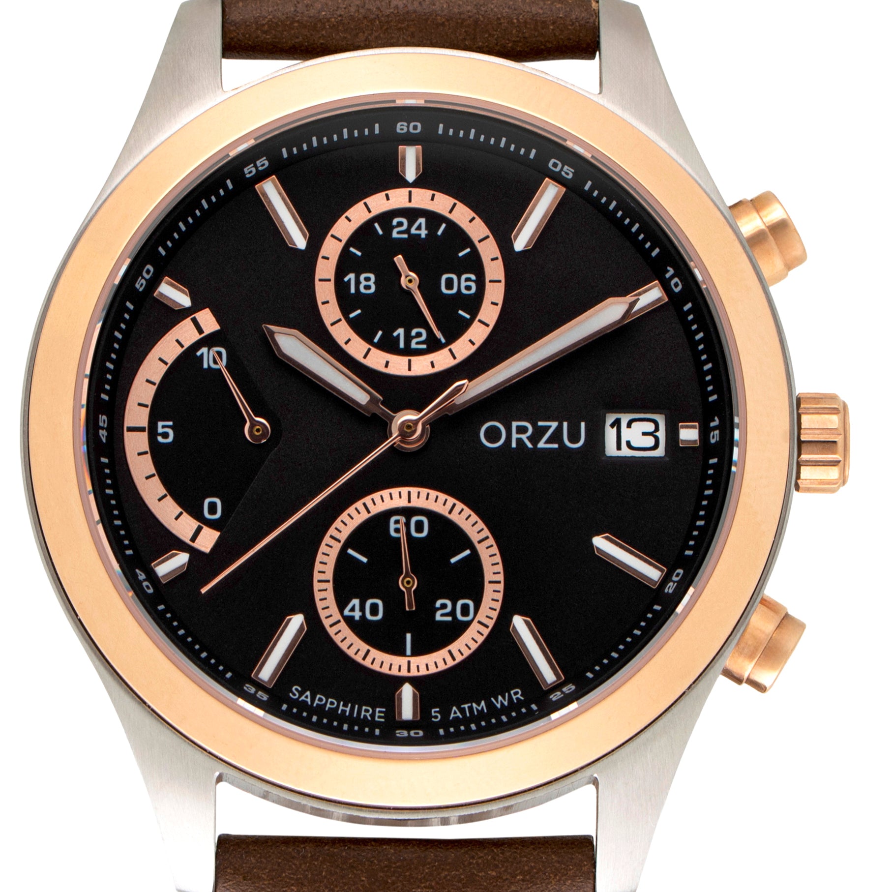 ORZU Chronograph Black Dial Men's Watch