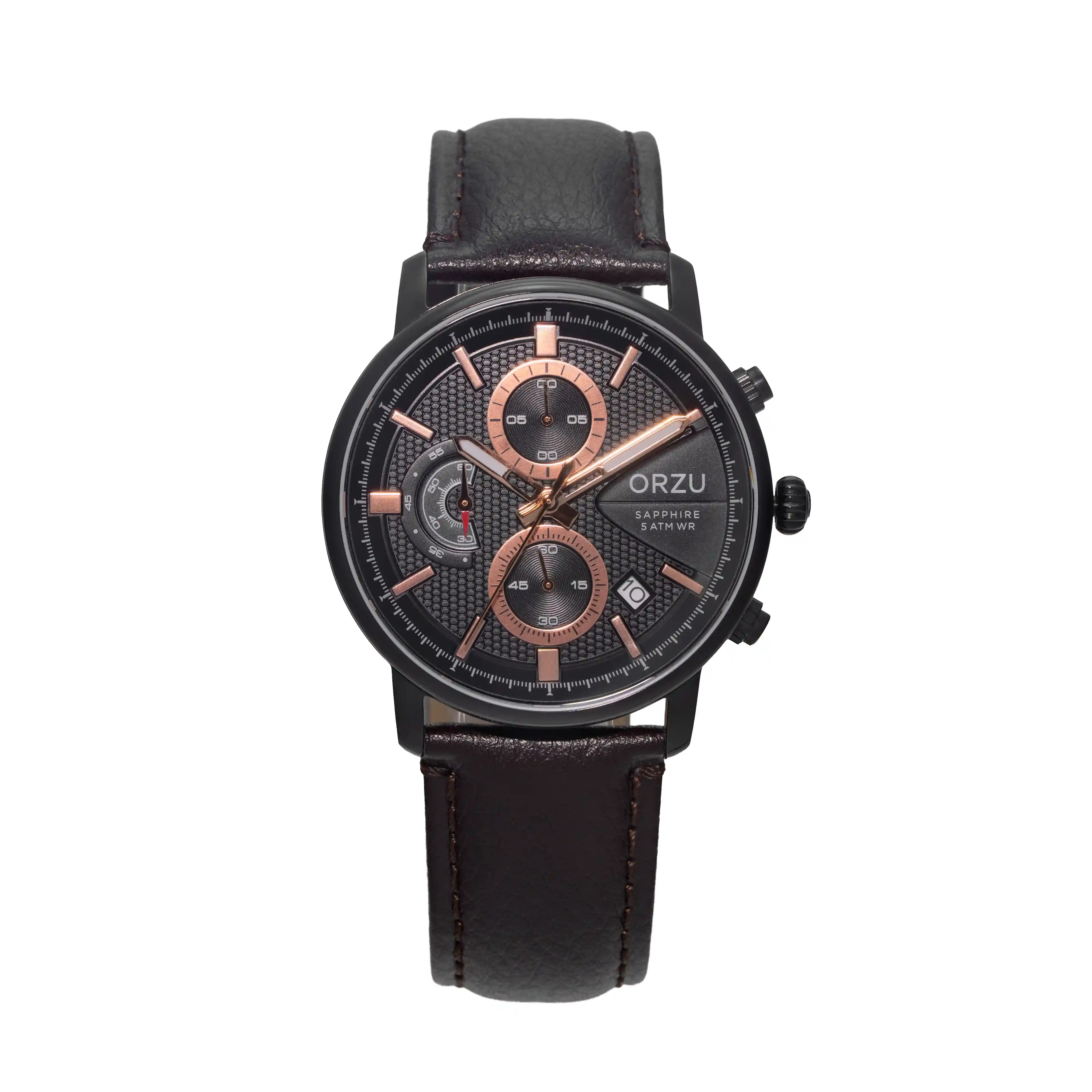 ORZU Chronograph Black Dial Men's Watch