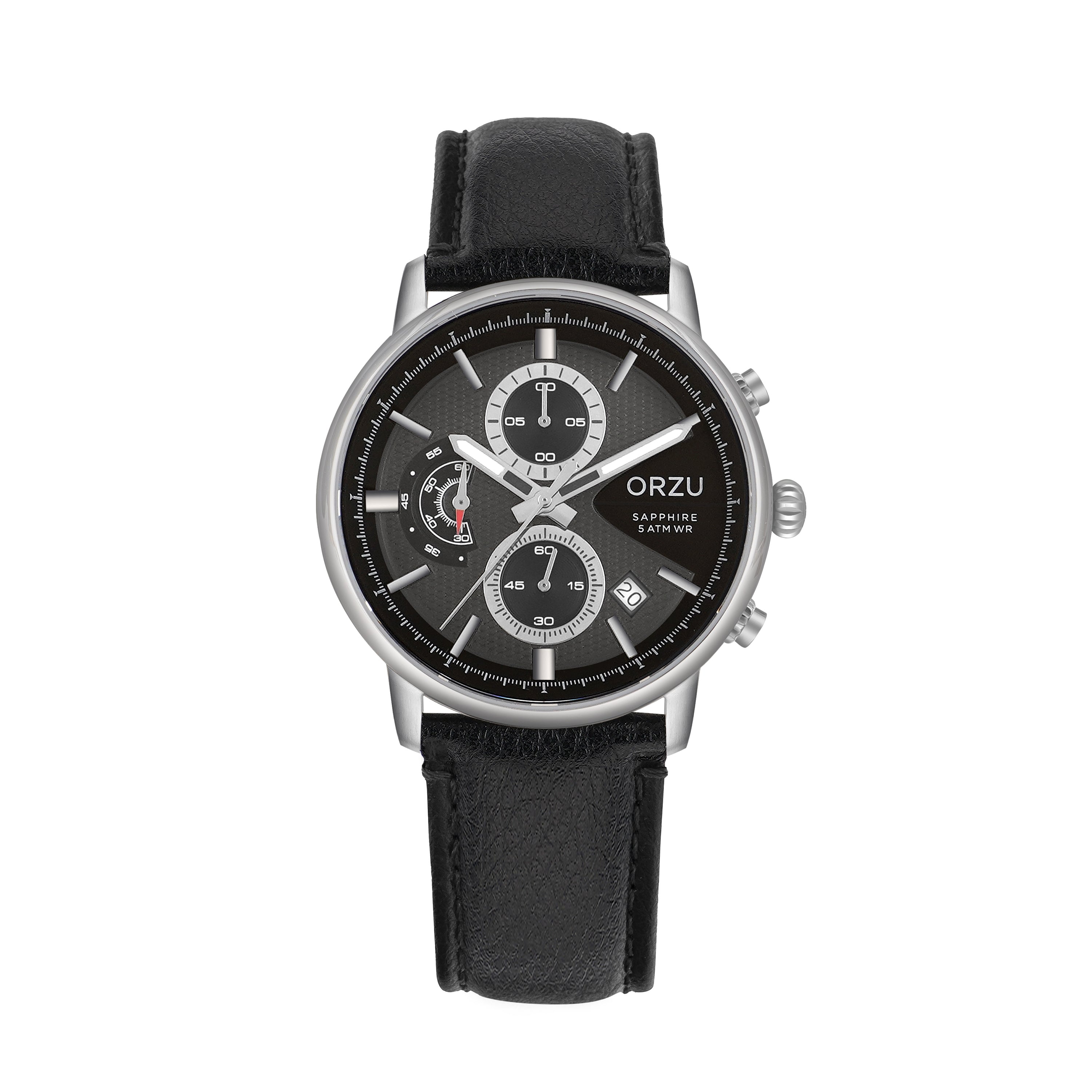 ORZU Chronograph Black Dial Men's Watch