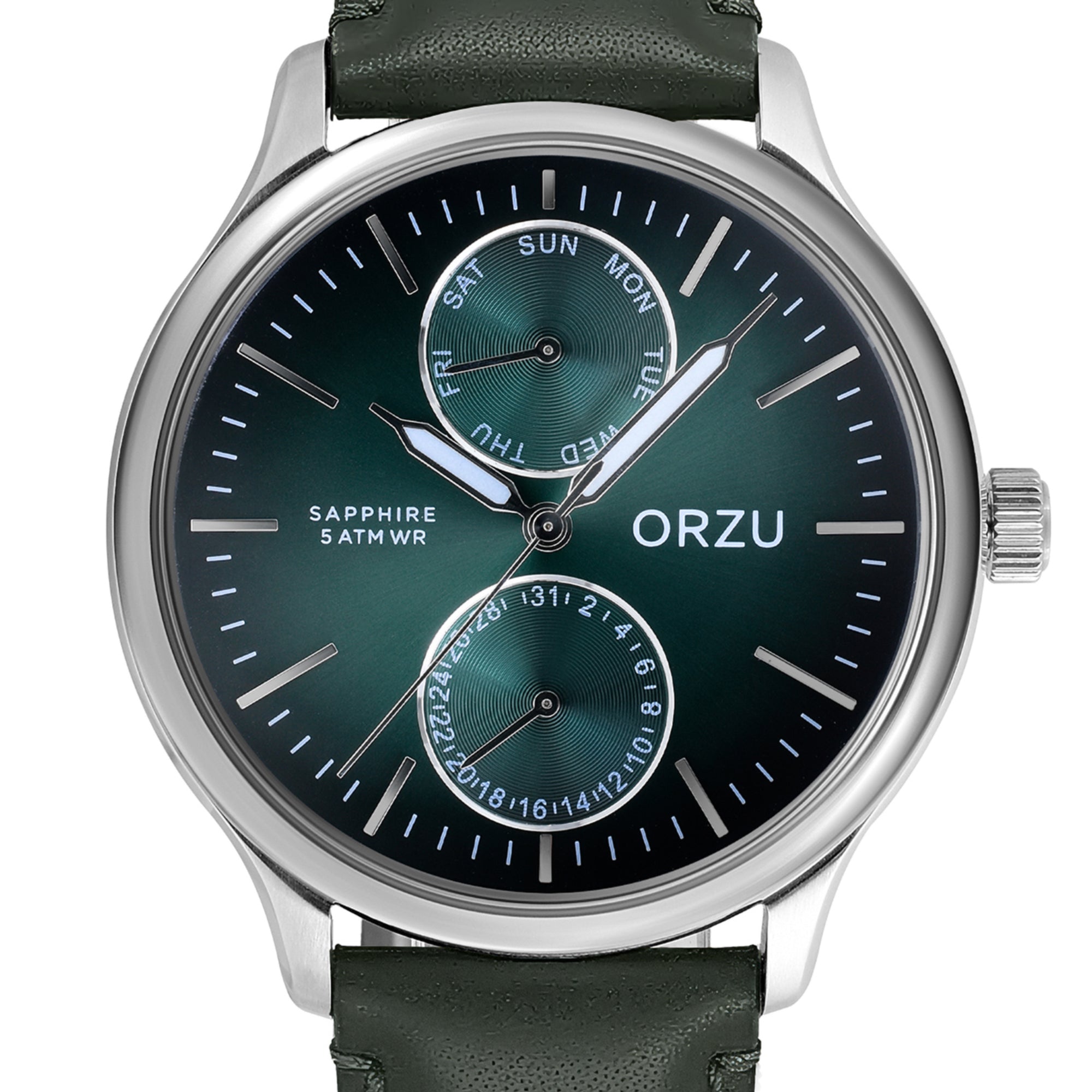 ORZU Multifunction Green Dial Men's Watch