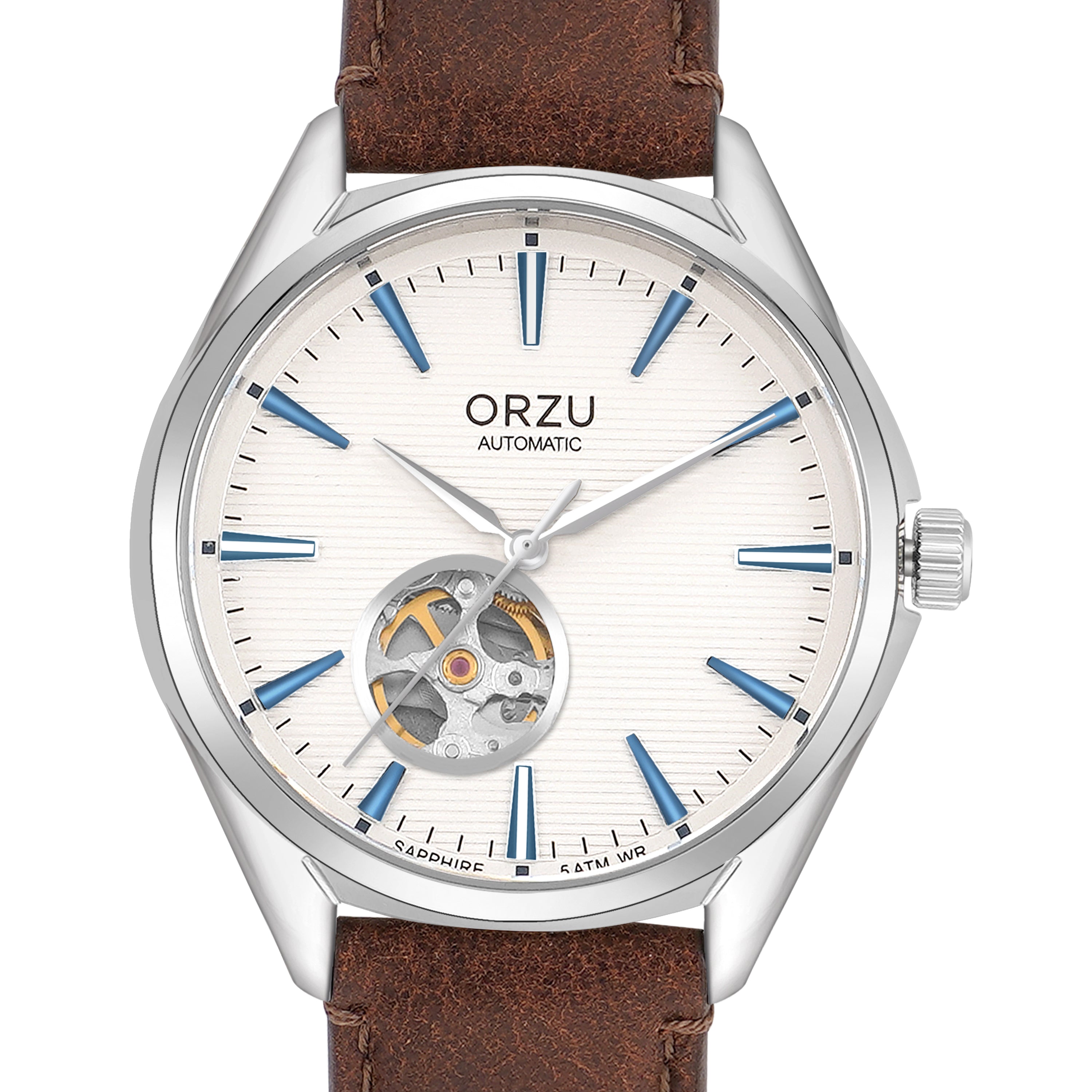 ORZU Automatic White Dial Men's Watch