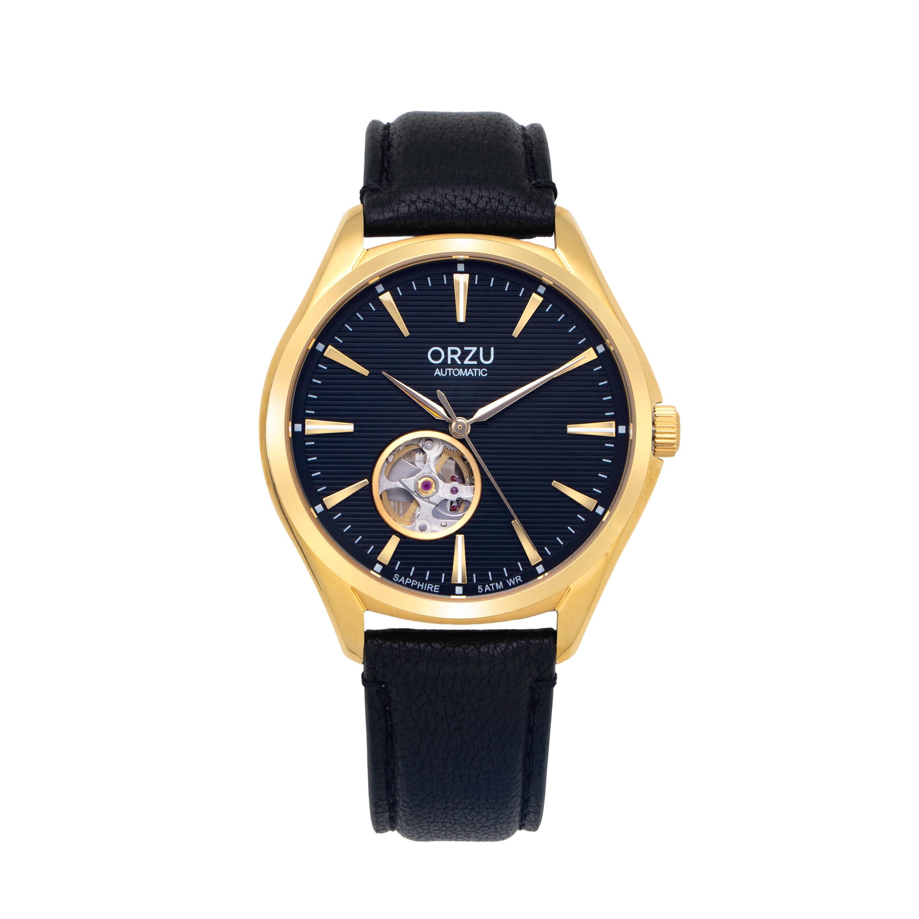 ORZU Automatic Black Dial Men's Watch