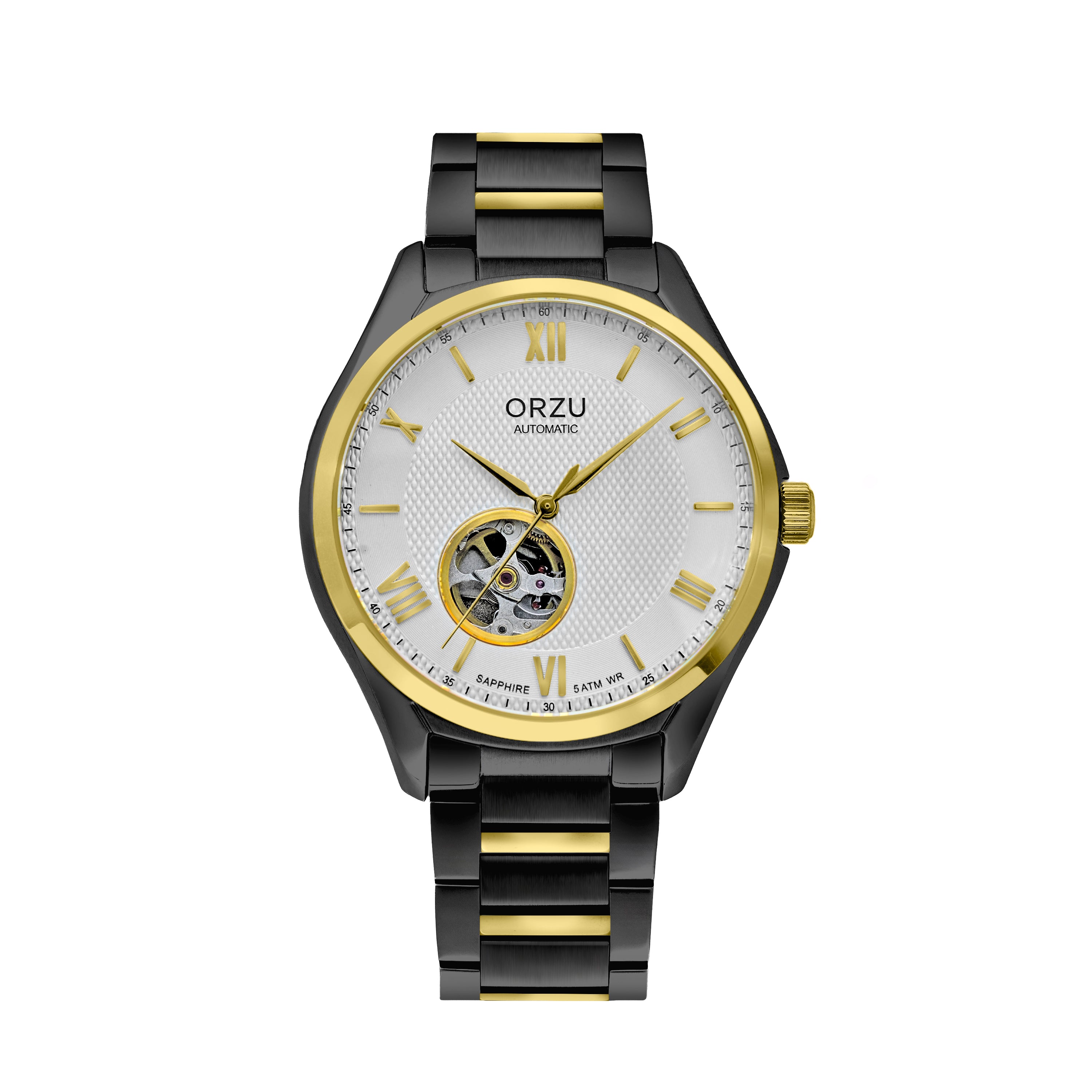 ORZU Automatic White Dial Men's Watch