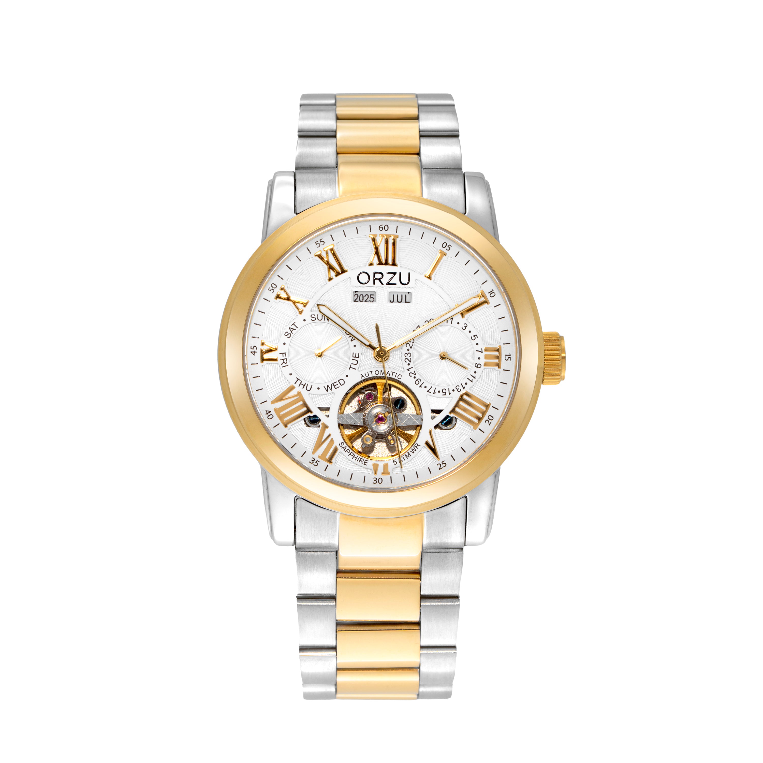 ORZU Automatic White Dial Men's Watch