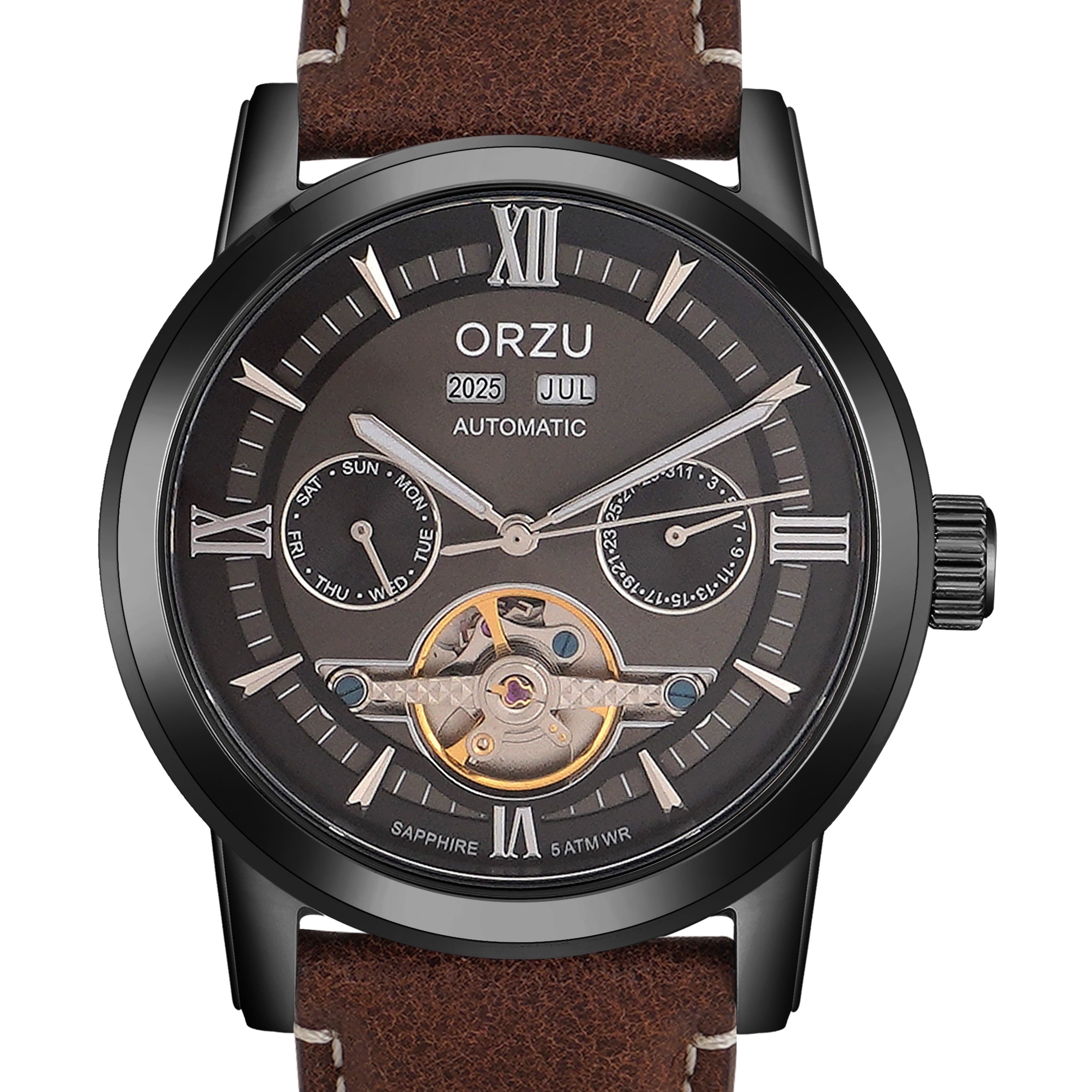 ORZU Automatic Black Dial Men's Watch