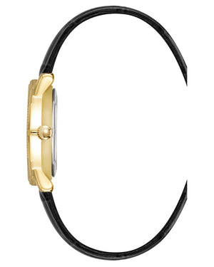 Orzu Watches - Anne Klein Black Dial Black Leather Women's Watch