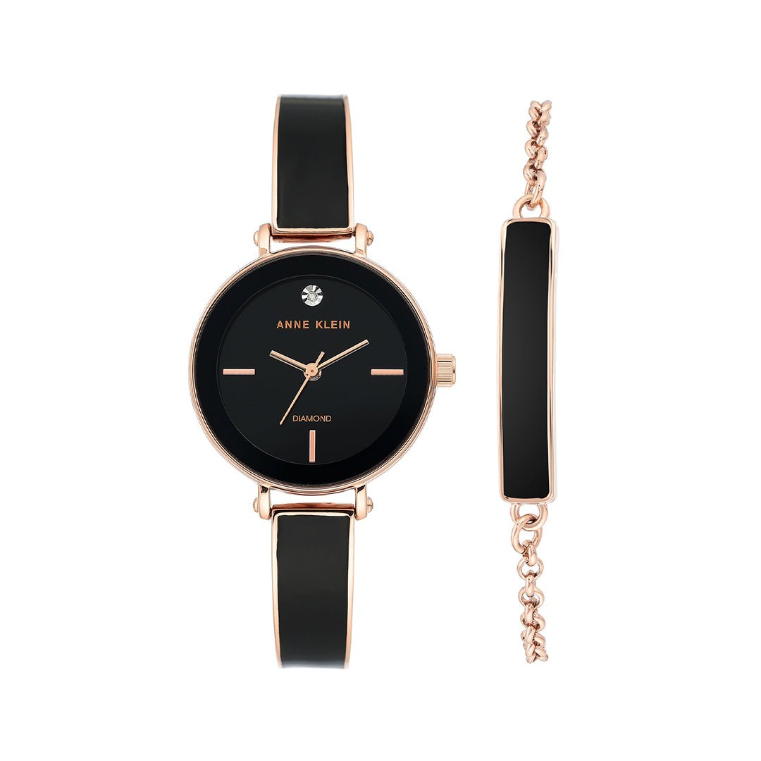 Orzu Watches - Anne Klein Black Dial Women's Watch