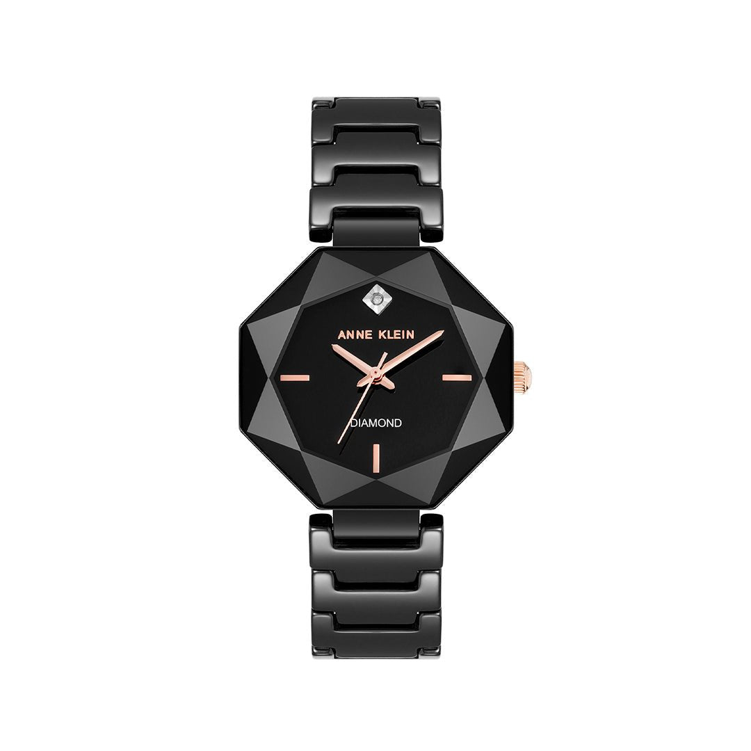 Orzu Watches - Anne Klein Black Dial Women's Watch