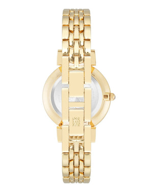 Orzu Watches - ANNE KLEIN Black Gold Tone Metal Round Watch – AK-2928BKGB