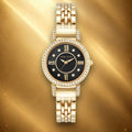Orzu Watches - ANNE KLEIN Black Gold Tone Metal Round Watch