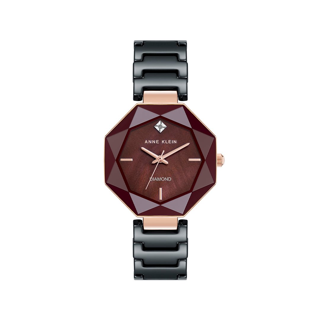 Orzu Watches - Anne Klein Burgundy Dial Women's Watch