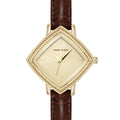 Orzu Watches - Anne Klein Gold Dial Brown Leather Women's Watch