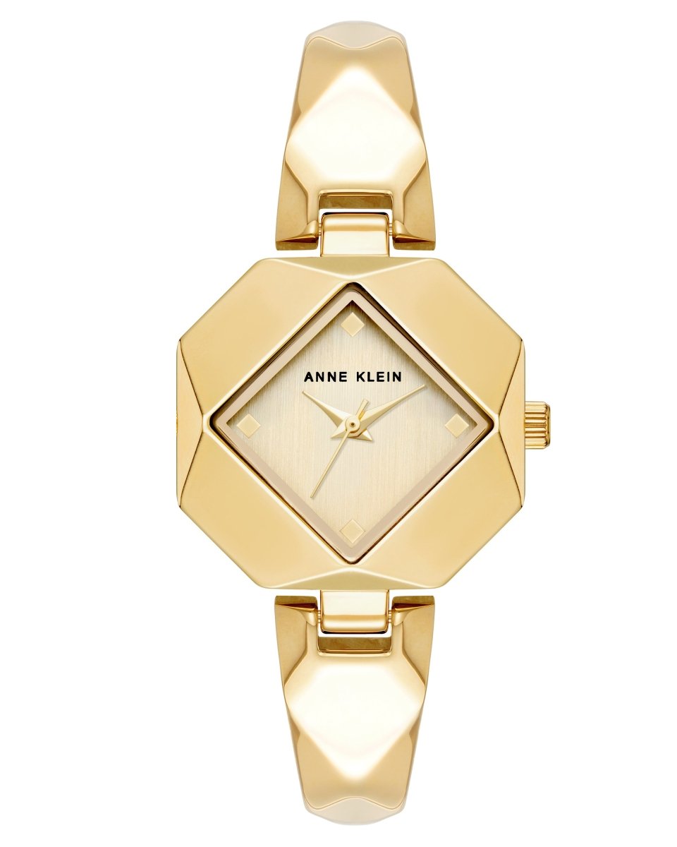 Orzu Watches - Anne Klein Gold Dial Gold Stainless Steel Mesh Women's Watch (AK-5598CHGB)