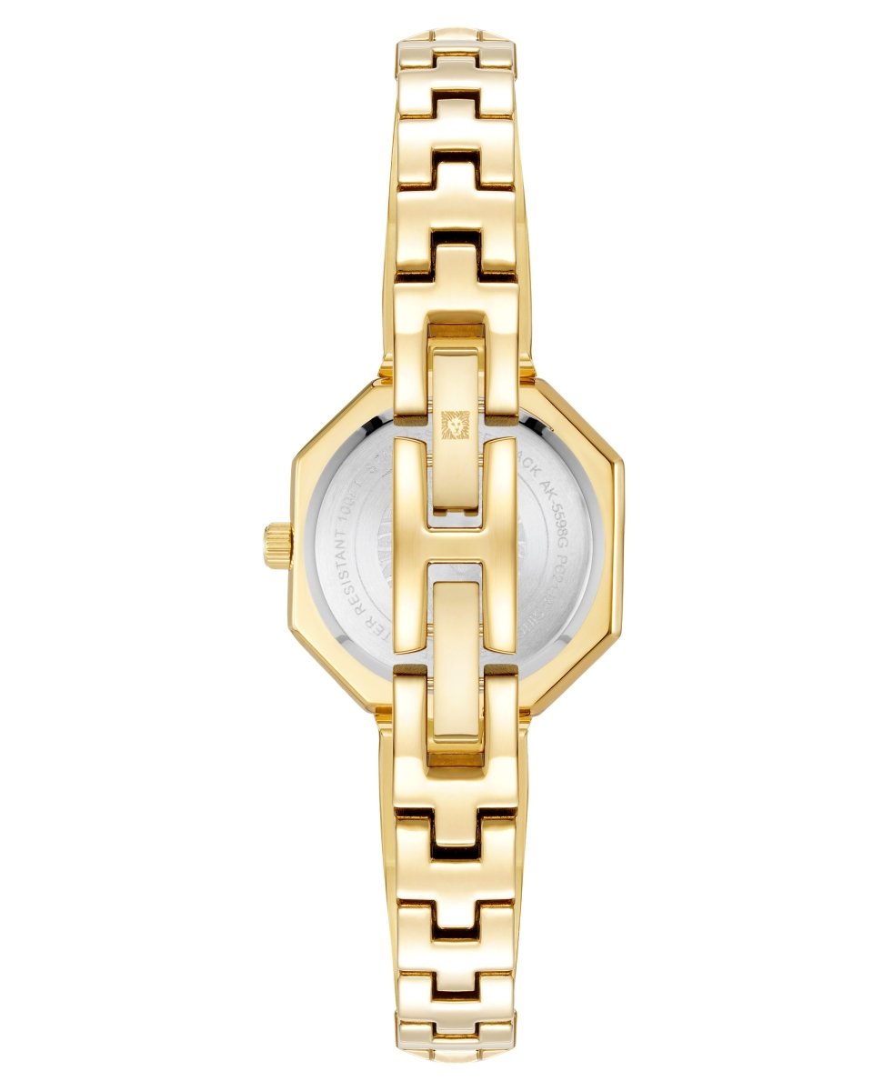 Orzu Watches - Anne Klein Gold Dial Gold Stainless Steel Mesh Women's Watch (AK-5598CHGB)