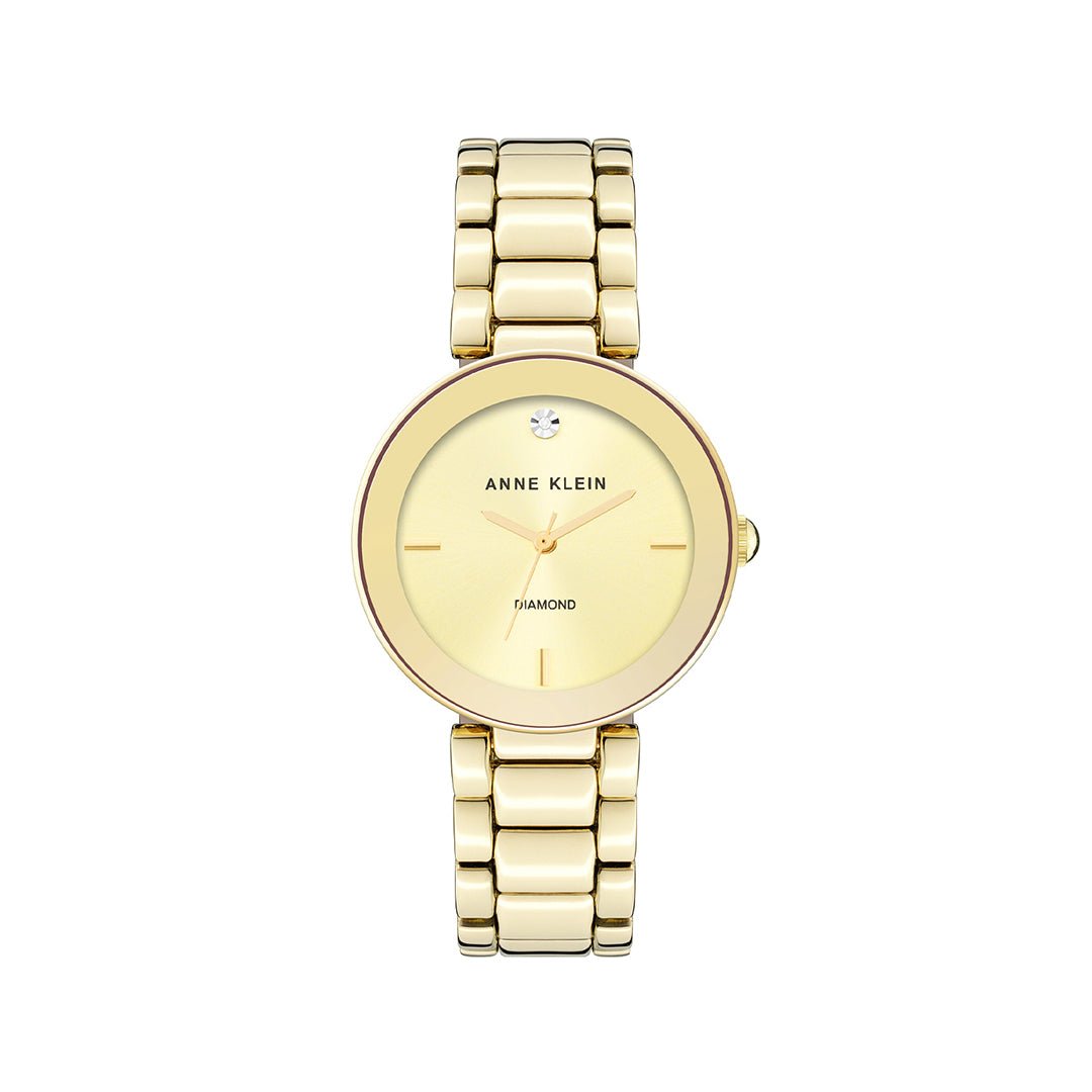Orzu Watches - Anne Klein Gold Dial Women's Watch