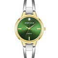 Orzu Watches - Anne Klein Green Dial Gold Stainless Steel Mesh Women's Watch