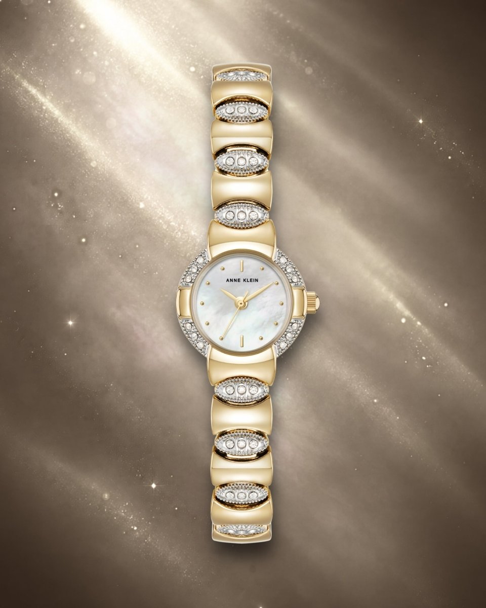 Orzu Watches - Anne Klein Off-White Dial Multicolor Stainless Steel Mesh Women's Watch