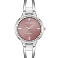 Orzu Watches - Anne Klein Purple Dial Silver Stainless Steel Mesh Women's Watch (AK-2627PRSV)