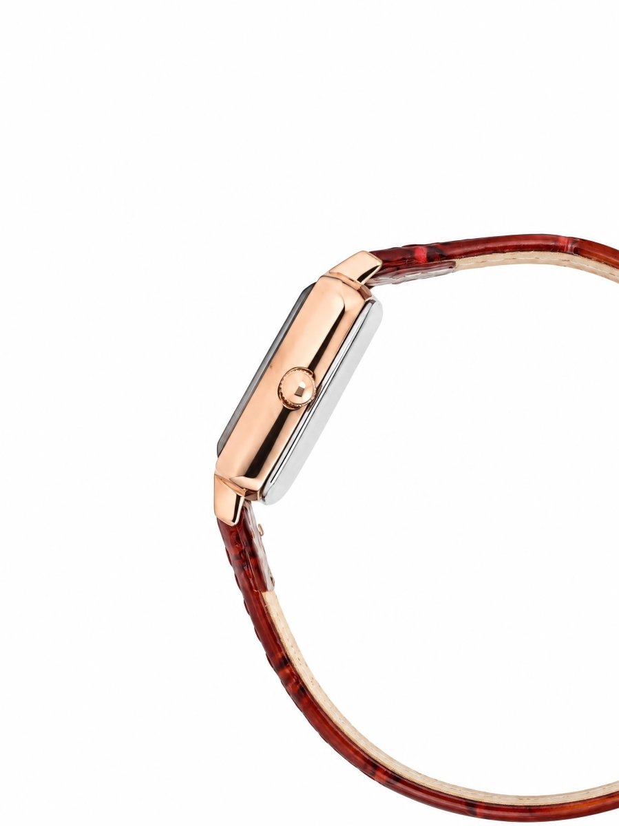 Orzu Watches - Anne Klein Rose Gold Dial Brown Leather Women's Watch