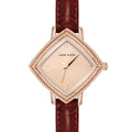 Orzu Watches - Anne Klein Rose Gold Dial Brown Leather Women's Watch