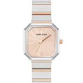 Orzu Watches - Anne Klein Rose Gold Dial Multicolor Stainless Steel Mesh Women's Watch (AK-5501RGRT)