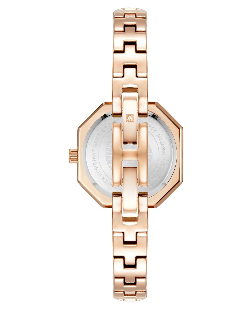 Orzu Watches - Anne Klein Rose Gold Dial Rose Gold Stainless Steel Mesh Women's Watch (AK-5598RGRG)