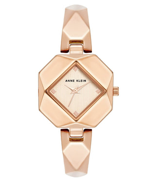 Orzu Watches - Anne Klein Rose Gold Dial Rose Gold Stainless Steel Mesh Women's Watch (AK-5598RGRG)