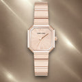Orzu Watches - Anne Klein Rose Gold Dial Rose Gold Stainless Steel Mesh Women's Watch