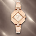 Orzu Watches - Anne Klein Rose Gold Dial Rose Gold Stainless Steel Mesh Women's Watch